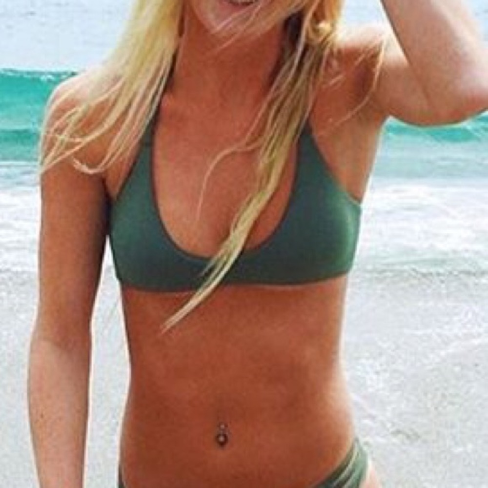 Midori Croatia bikini top in Olive